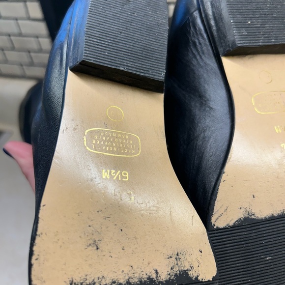 Tall black leather boots 6.5 - Picture 8 of 8